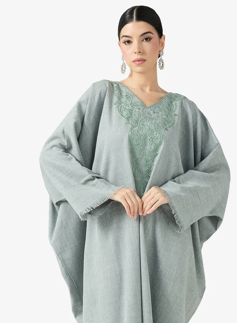 hayas closet  Embroidered Belted Jalabiya for Women | Best Price UAE